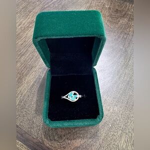 Silver Emerald Ring from Columbia - Size 6